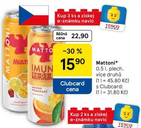 Mattoni, 0,5 l, plech 
