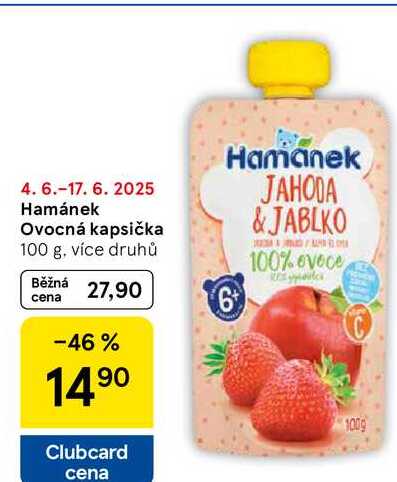 Hamánek Ovocná kapsička, 100 g
