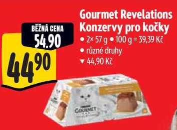 Gourmet Revelations Konzervy pro kočky, 2x 57 g 