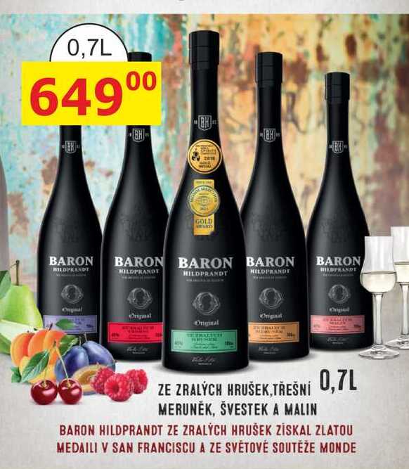 Baron Hildprandt Zralá Meruňka 0,7l 40%