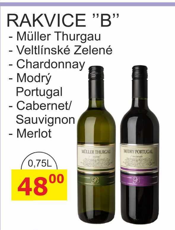 RAKVICE "B" - Müller Thurgau 0,75L