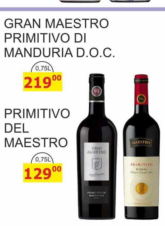 PRIMITIVO DEL MAESTRO 0,75L 