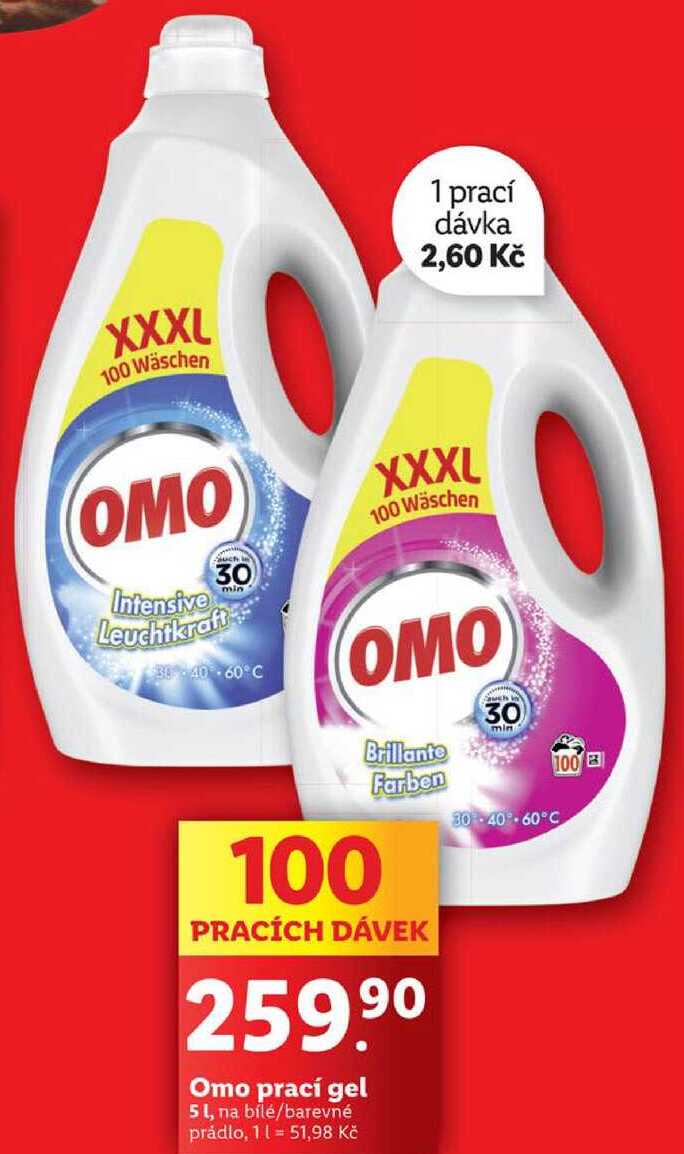 Omo prací gel 5 l/100 PD