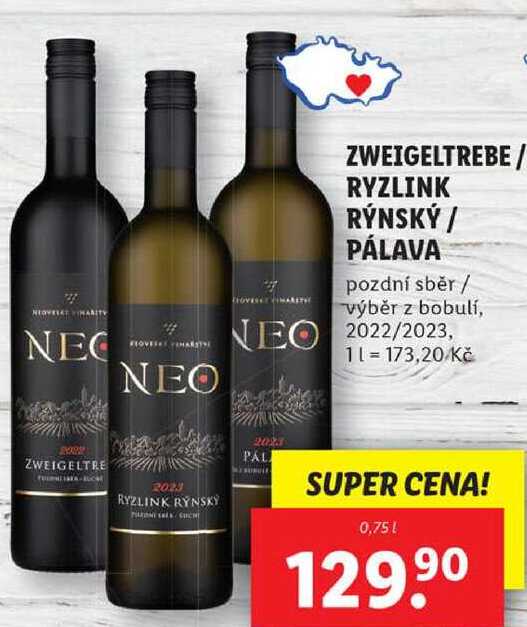 ZWEIGELTREBE/RYZLINK RÝNSKÝ/PÁLAVA, 0,75 l