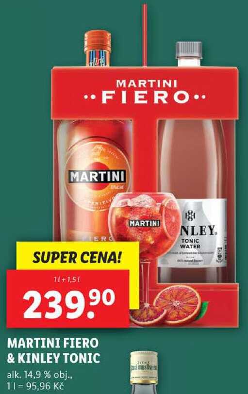 MARTINI FIERO & KINLEY TONIC, 1 l+1,5 l