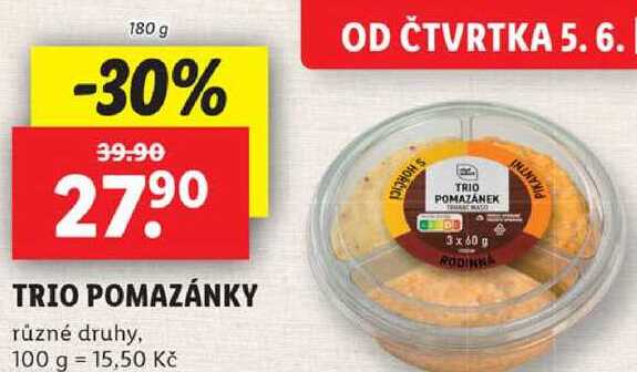 TRIO POMAZÁNKY, 180 g