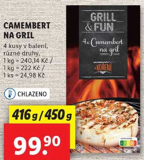 CAMEMBERT NA GRIL, 416 g/450 g