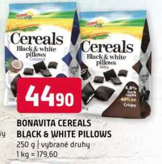 Bonavita cereals black white pillows 250 g vybrané druhy