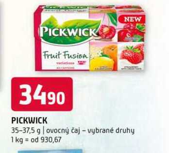 Pickwick 35-37,5 g ovocný čaj vybrané druhy 