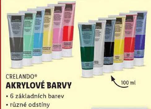 AKRYLOVÉ BARVY, 6 základních barev 