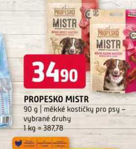 Propesko mistr 90 g měkké kostičky pro psy vybrané druhy 