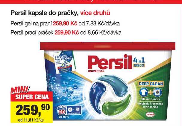 Persil kapsle do pračky, 20ks více druhů  