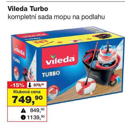 Vileda Turbo kompletní sada mopu na podlahu 