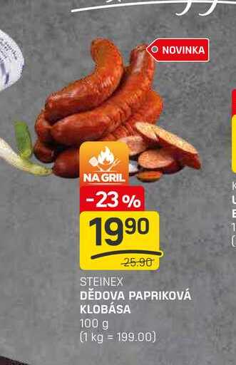 DĚDOVA PAPRIKOVÁ KLOBÁSA 100 g 