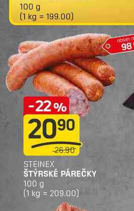 ŠTÝRSKÉ PÁREČKY 100 g