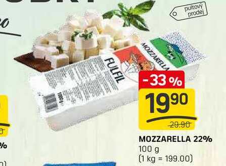 MOZZARELLA 22% 100 g