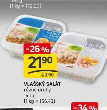 VLAŠSKÝ SALÁT různé druhy 140 g