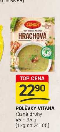 POLÉVKY VITANA různé druhy 45-95 g
