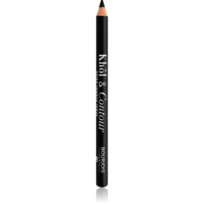 Bourjois Khôl & Contour Extra Longue Tenue dlouhotrvající tužka na oči s ořezávátkem odstín 001 Noir-issime 1,2 g