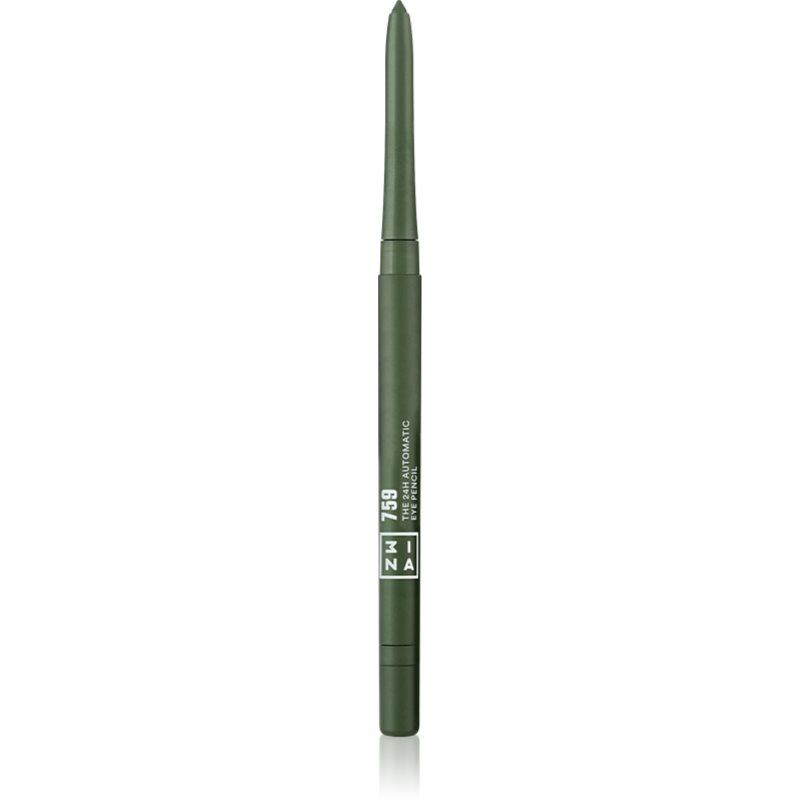 3INA The 24H Automatic Eye Pencil dlouhotrvající tužka na oči odstín 759 - Olive green 0,28 g