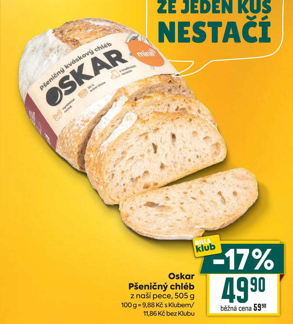 Oskar Pšeničný chléb z naší pece, 505 g