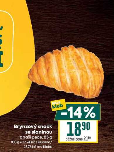 Brynzový snack se slaninou z naší pece, 85 g 
