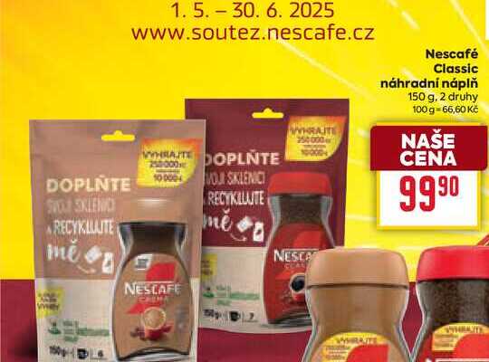 Nescafé Classic náhradní náplň 150 g
