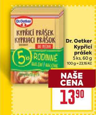 Dr. Oetker Kypřicí prášek 5 ks, 60 g