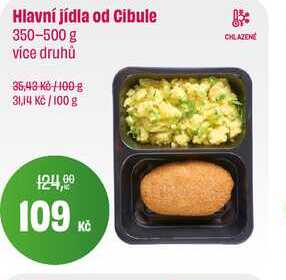Hlavní jídla od Cibule 350-500 g více druhů 