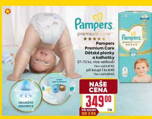 Pampers Premium Care Dětské plenky a kalhotky 27-72 ks