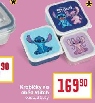 Krabičky na oběd Stitch sada, 3 kusy