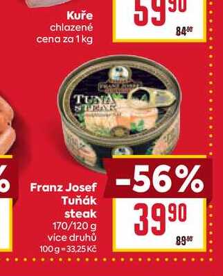 Franz Josef Tuňák steak 170/120 g 