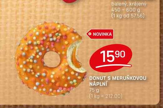 DONUT S MERUŇKOVOU NÁPLNÍ 75g