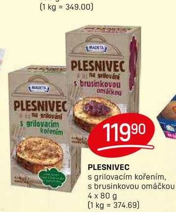 PLESNIVEC s grilovacím kořením, s brusinkovou omáčkou 4 x 80 g 