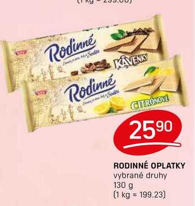 RODINNÉ OPLATKY vybrané druhy 130 g 