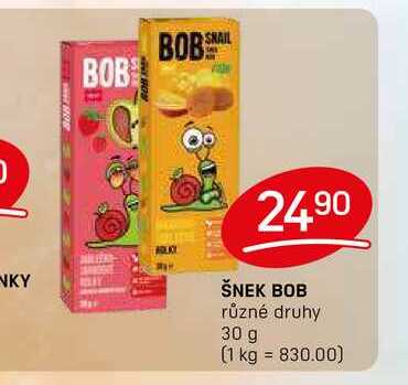 ŠNEK BOB různé druhy 30 g