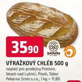 SRNIN VÝRAŽKOVÝ CHLÉB 500 g