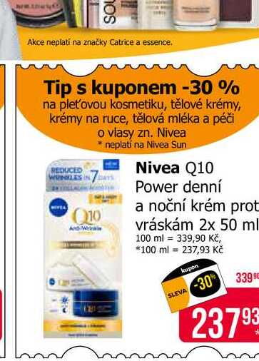 Nivea Q10 Power denní a noční krém proti vráskám 2x 50 ml