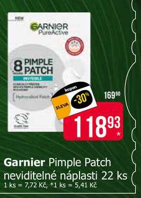 Garnier Pimple Patch neviditelné náplasti 22 ks