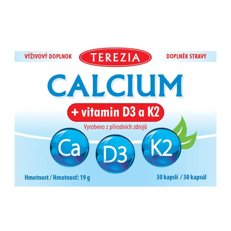 Terezia Calcium + D3 a K2, doplněk stravy, 30 ks