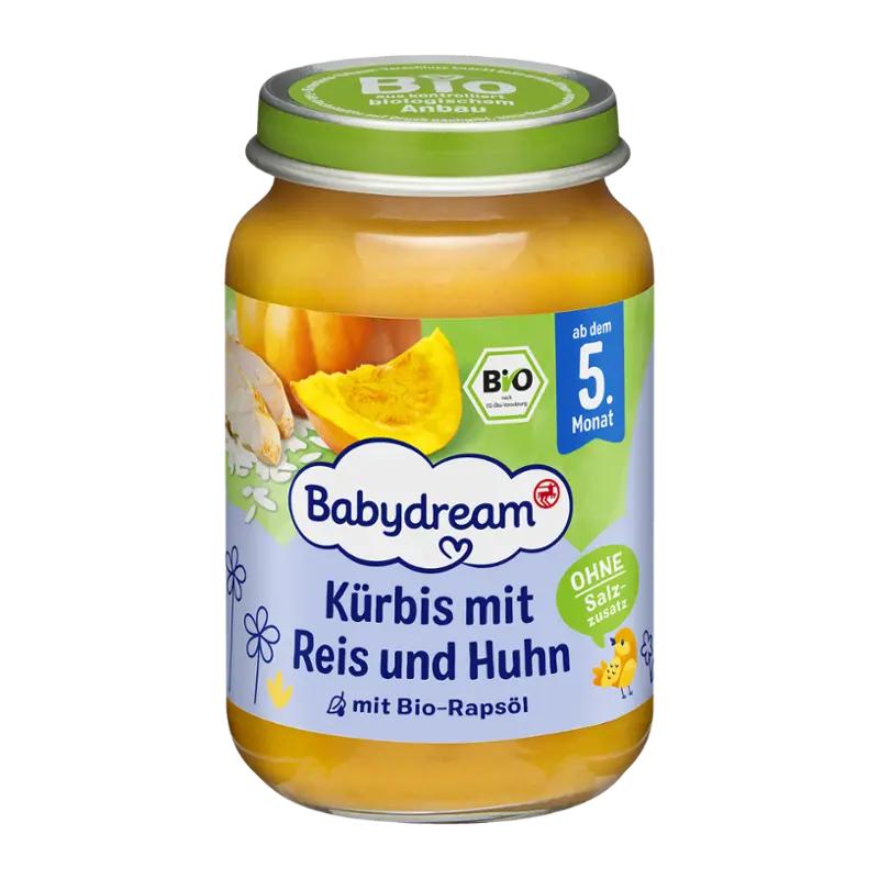 Babydream BIO Příkrm tykev, rýže a kuře, 190 g