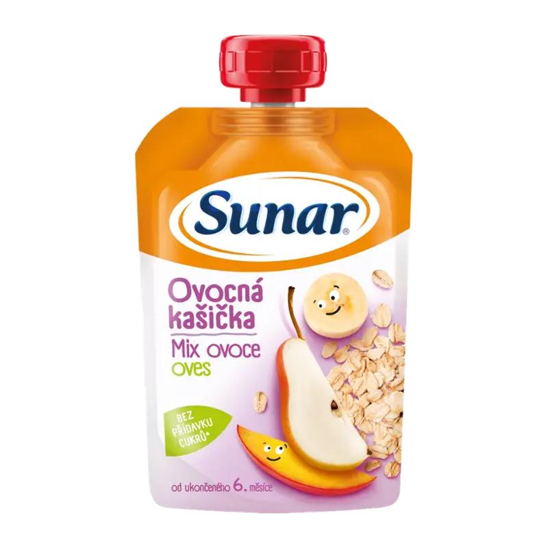 Sunar Ovocná kašička s cereáliemi mix ovoce, 120 g