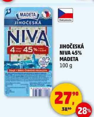 JIHOČESKÁ NIVA 45% MADETA, 100 g 
