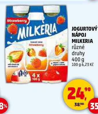 JOGURTOVÝ NÁPOJ MILKERIA různé druhy, 400 g 
