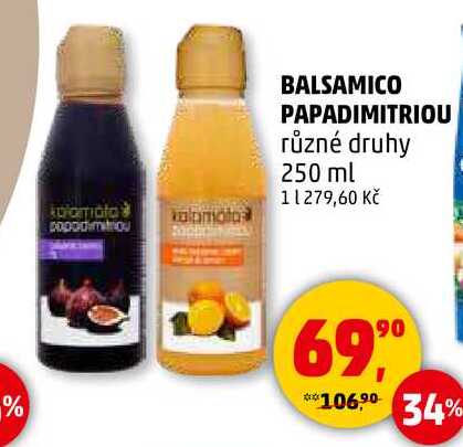 BALSAMICO PAPADIMITRIOU různé druhy, 250 ml 