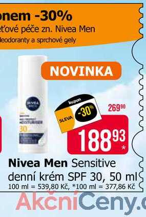 Nivea Men Sensitive denní krém SPF 30, 50 ml 