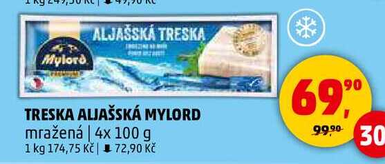 Mylord ALJAŠSKÁ TRESKA mražená, 4x 100 g 