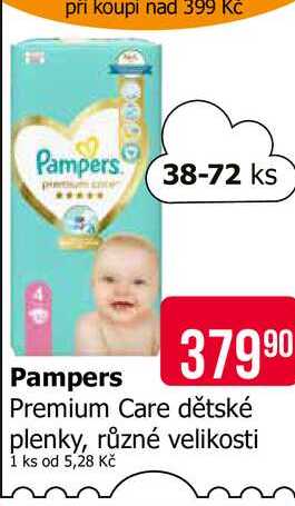 Pampers Premium Care dětské pleny 38-72 ks