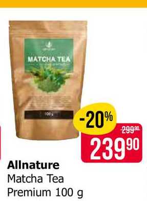 Allnature Matcha Tea Premium 100 g 