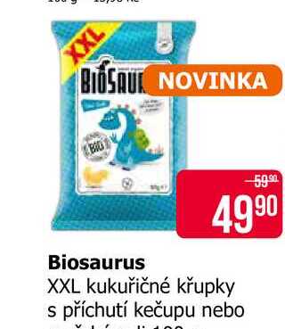 Biosaurus XXL kukuřičné křupky s příchutí 